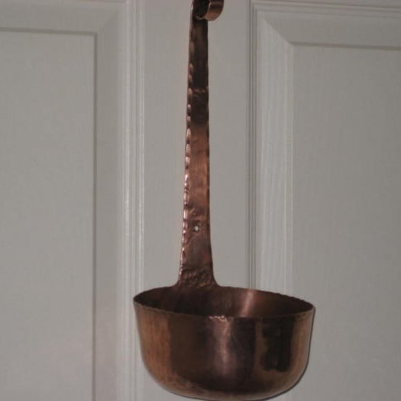 Antique Accents Antique French Copper Hammered Ladle Dipper Early
